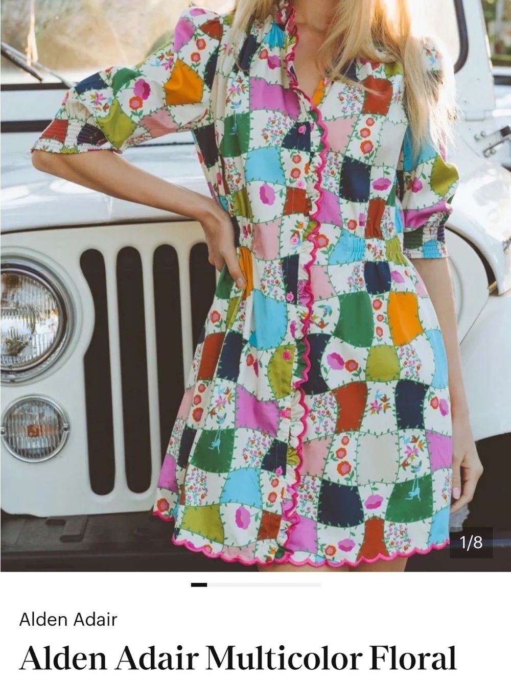 Multicolor Audrey Floral Patchwork Dress